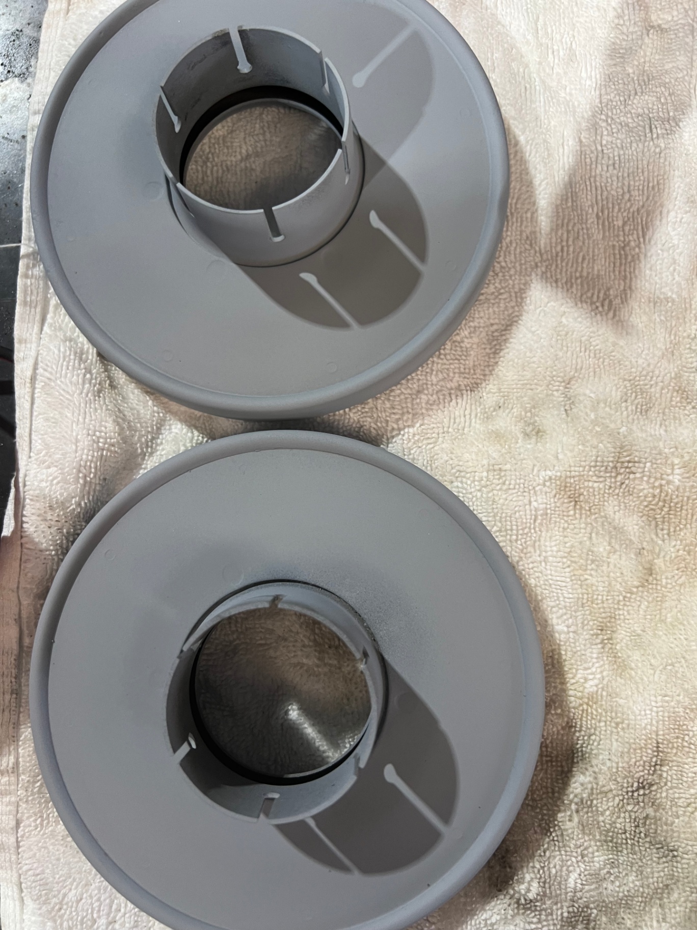 End caps sandblasted and repainted ready to go back on